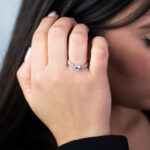 Anello Solitario da Donna in Oro Bianco 18 kt con Zirconi - A1761