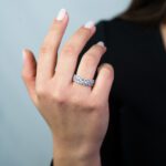 Anello a Fascia da Donna in Oro Bianco 18 kt con Zirconi - A2080
