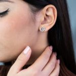 Orecchini a Lobo da Donna in Oro 18kt e Zirconi con Cuore - 1616
