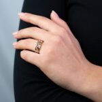 Anello a Fascia da Donna in Oro Giallo e Bianco 18kt - AN20493
