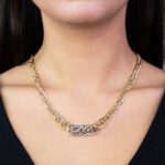 Collana da Donna in Oro Giallo e Bianco 18kt a Catena Scalare - CL11813B