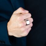 Anello a Fascia da Uomo in Oro Bianco 18kt Personalizzabile - AN34563B