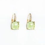 Orecchini da Donna in Oro Giallo 18kt con Peridoto e Zirconi - OR72PER