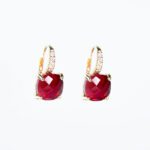 Orecchini da Donna in Oro Giallo 18kt con Quarzo Idrotermale - OR74RU