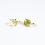 Orecchini da Donna in Oro Giallo 18kt con Peridoto e Zirconi - OR72PER