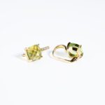 Orecchini da Donna in Oro Giallo 18kt con Peridoto e Zirconi - OR72PER
