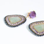 Orecchini da Donna in Argento con Zaffiri e Zirconi - 952OR/1