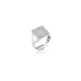 Anello da Mignolo Sogni Donna in Argento e Zirconi - Quadrato- AN075BB