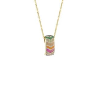 Collana con Ciondolo Sogni da Donna in Argento Dorato e Zirconi - CL028GM