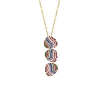 Collana con Ciondolo Sogni da Donna in Argento Dorato e Zirconi - Dischi - CL056GM