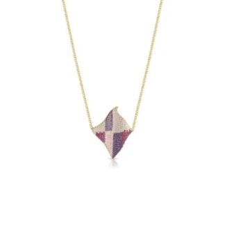 Collana con Ciondolo Sogni da Donna in Argento Dorato e Zirconi - Rombo - CL057GM