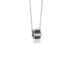 Collana con Ciondolo Sogni da Donna in Argento e Zirconi Neri - CL085BBN