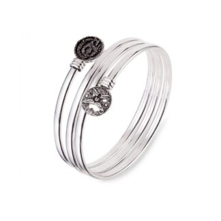 Bracciale Rigido Gerardo Sacco in Argento - Maschere - 32385