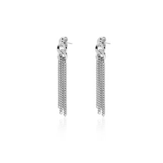 Orecchini Unoaerre in Bronzo Argento con Grumetta e Catena - 2243