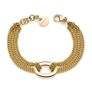 Bracciale Unoaerre in Bronzo Dorato con Groumette Multifilo - Infinity- 2248