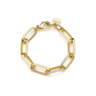 Bracciale Unoaerre in Bronzo Dorato a Catena - Triangoli - 2381