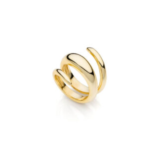 Anello a Spirale Bombata Unoaerre in Bronzo Dorato - 2402