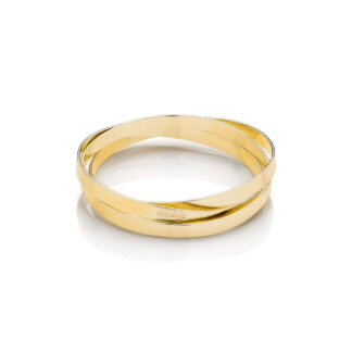 Bracciale Rigido Unoaerre in Bronzo Dorato a Tre Fili- Lux - 2418