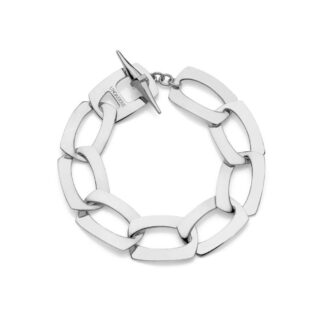 Bracciale da Donna Unoaerre in Bronzo Argento a Maglie Piatte - Dinamica - 2441