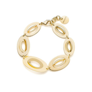 Bracciale Unoaerre in Bronzo Dorato con Maglie Ovali - Dinamica - 2457