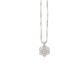 Collana Artlinea in Oro Bianco con Diamanti - Bouquet - CD708/DB-LB