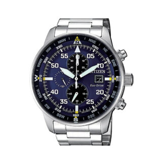 Orologio Cronografo Eco Drive Citizen in Acciaio - Crono Aviator - CA0690-88L