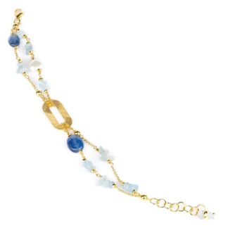 Bracciale Koliè 925 in Argento, Perle e Pietre Dure - Electre - BRELECTRE09