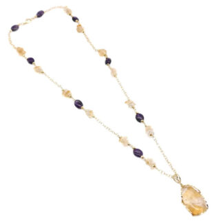 Collana Koliè 925 in Argento ed Topazio Citrino - Shine - CL SHINE12B##