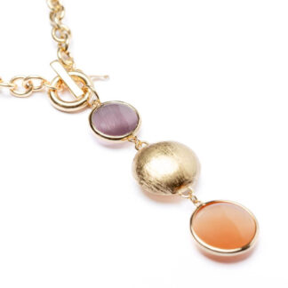 Collana Ippocampo da Donna in Argento Dorato e Quarzi - Charme - IPCR01