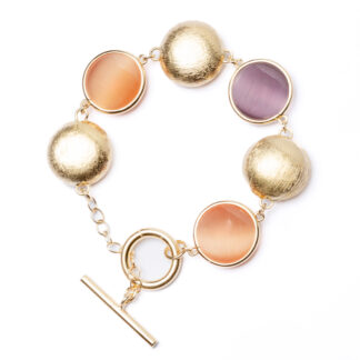 Bracciale Ippocampo da Donna in Argento Dorato e Quarzo - Charme - IPCR04