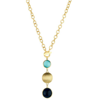 Collana Ippocampo da Donna in Argento Dorato e Quarzi - Charme - IPCR08