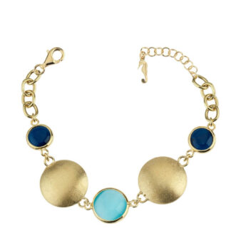 Bracciale Ippocampo da Donna in Argento Dorato e Quarzo - Charme - IPCR10