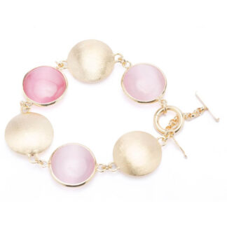 Bracciale Ippocampo da Donna in Argento Dorato e Quarzo - Charme - IPCR60