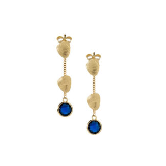 Orecchini Ippocampo da Donna in Argento Dorato e Quarzo - Charme - IPCR68
