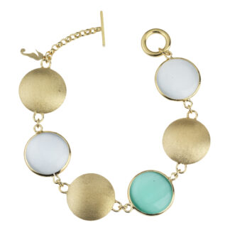 Bracciale Ippocampo da Donna in Argento Dorato e Quarzo - Charme - IPCR94
