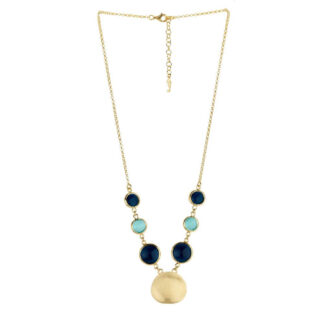Collana Ippocampo da Donna in Argento Dorato e Quarzo - Charme - IPEL36
