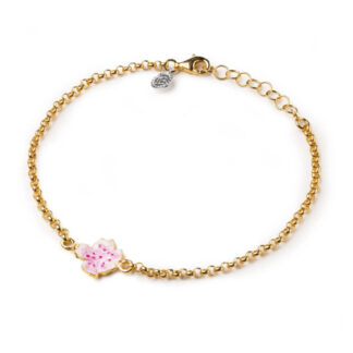 Bracciale Isola Bella in Argento e Smalti | Fiore di pesco - 2000131