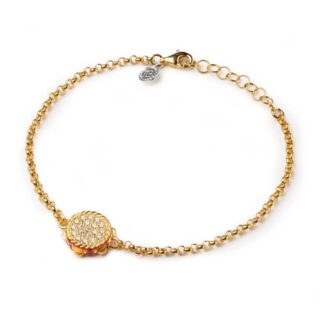 Bracciale Isola Bella in Argento Zirconi e Smalti | Tamburello Lapilli - 20001324