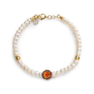 Bracciale Isola Bella in Argento Perle e Smalti | Riccio - 20001419