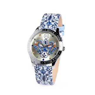 Orologio Isola Bella in Acciaio e Pelle | Decori - 40000120