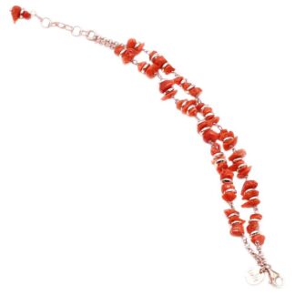 Bracciale Koliè 925 in Argento e corallo  - Keros - BR KEROS11C