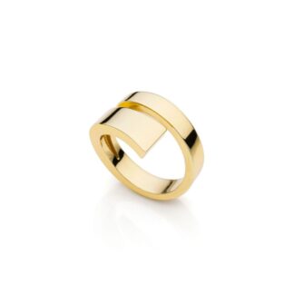 Anello da Donna Unoaerre contrarié in Bronzo Dorato - 2404