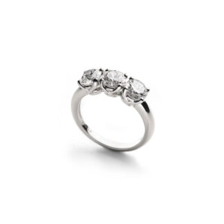 Anello Trilogy in Platino con Diamanti Lab Kt 2,10 certificati IGI - Puroplatino - 995/842