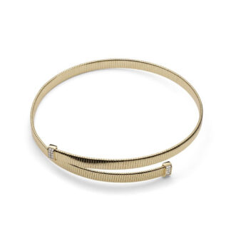 Collana Tubogas Zirconi da Donna Unoaerre in Bronzo Dorato - 2681