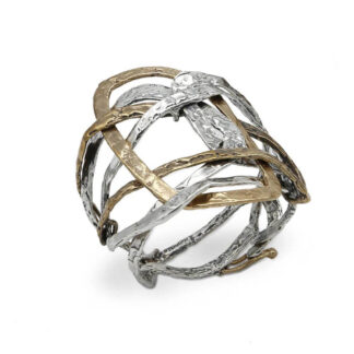 Bracciale Mandile in Argento e Bronzo  - Intrecci preziosi - BA117