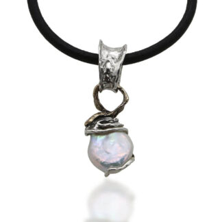 Collana Mandile in Argento e Bronzo Perla Barocca - CR114