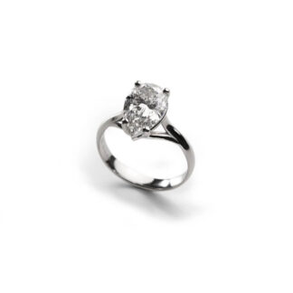 Anello Solitario in Platino con Diamante Lab Kt 2,73 certificato IGI - Puroplatino - PL11