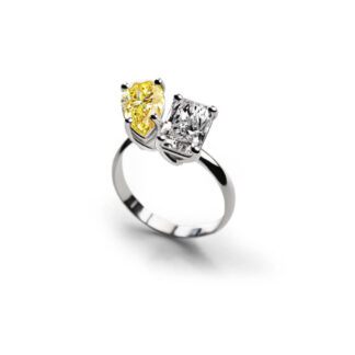 Anello Composito in Platino con Diamanti Lab Kt 3,51 certificati IGI - Puroplatino - PL13