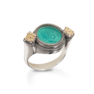 Anello Gerardo Sacco in Argento e Oro - Paste Vitree - 35129lag