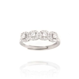 Anello Ruah in Argento e Zirconi - AGBR361
